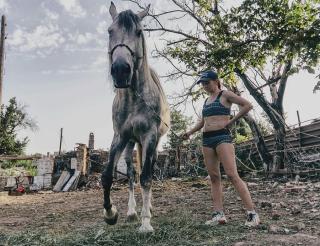 “The wounded man, all gray with ashes, lived right next to Azovstal” Volunteers rescued a horse from Mariupol